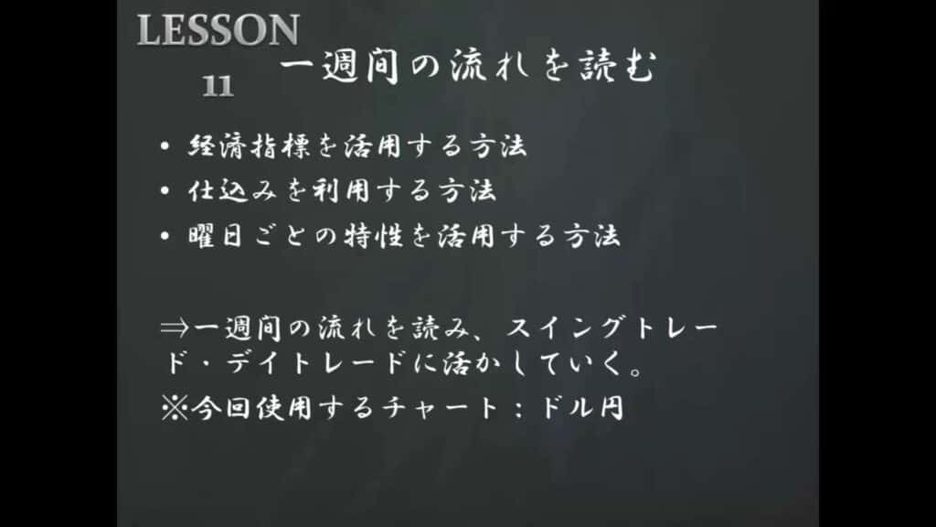 LESSON11 一週間の流れを読む