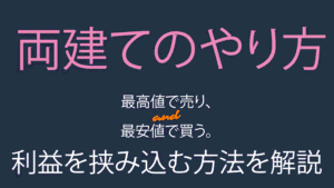 オンライン学習コースのイメージ画像、スリースタータードットジェーピーのウェブサイトで、両建ての方法と利益最大化の戦略を解説する内容。.