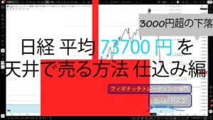 特典動画 日経CFD73700円で3000円超の下落を売る方法仕込み編