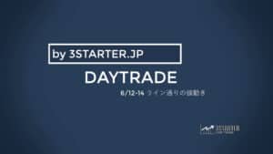 DAYTRADE 6/12 ライン通りの動き